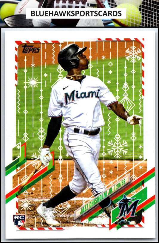 2021 Topps Holiday #HW182 Jazz Chisholm Jr.