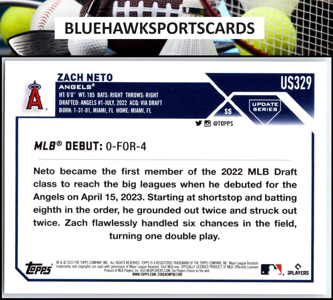 2023 Topps Update #US329 Zach Neto