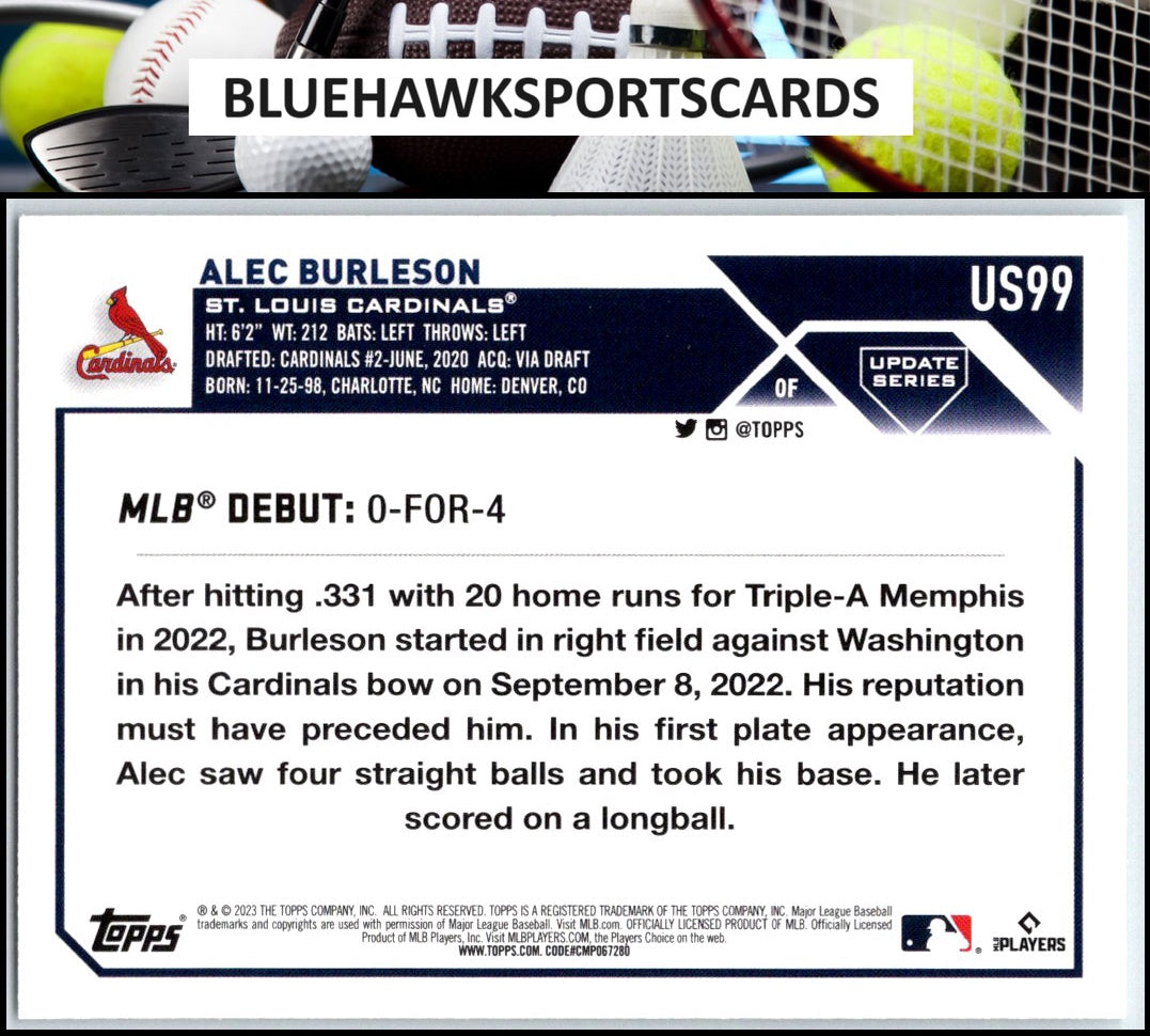 2023 Topps Update #US99 Alec Burleson