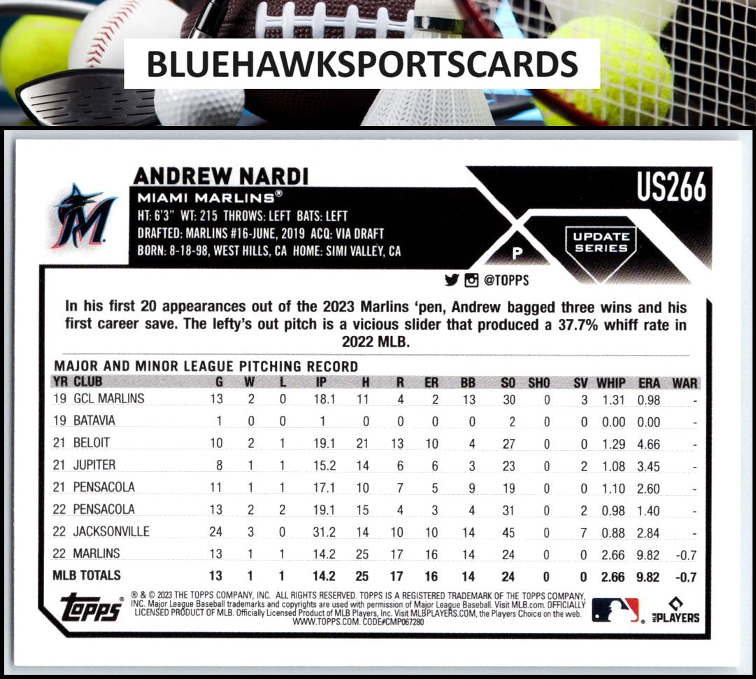 2023 Topps Update #US266 Andrew Nardi