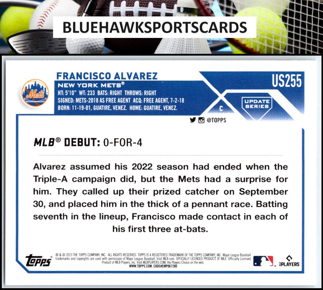 2023 Topps Update #US255 Francisco Alvarez