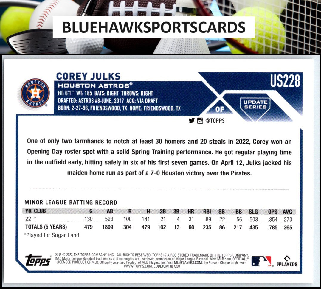 2023 Topps Update #US228 Corey Julks