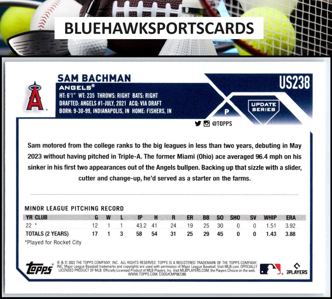 2023 Topps Update #US238 Sam Bachman