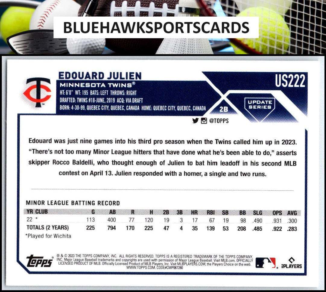 2023 Topps Update #US222 Edouard Julien