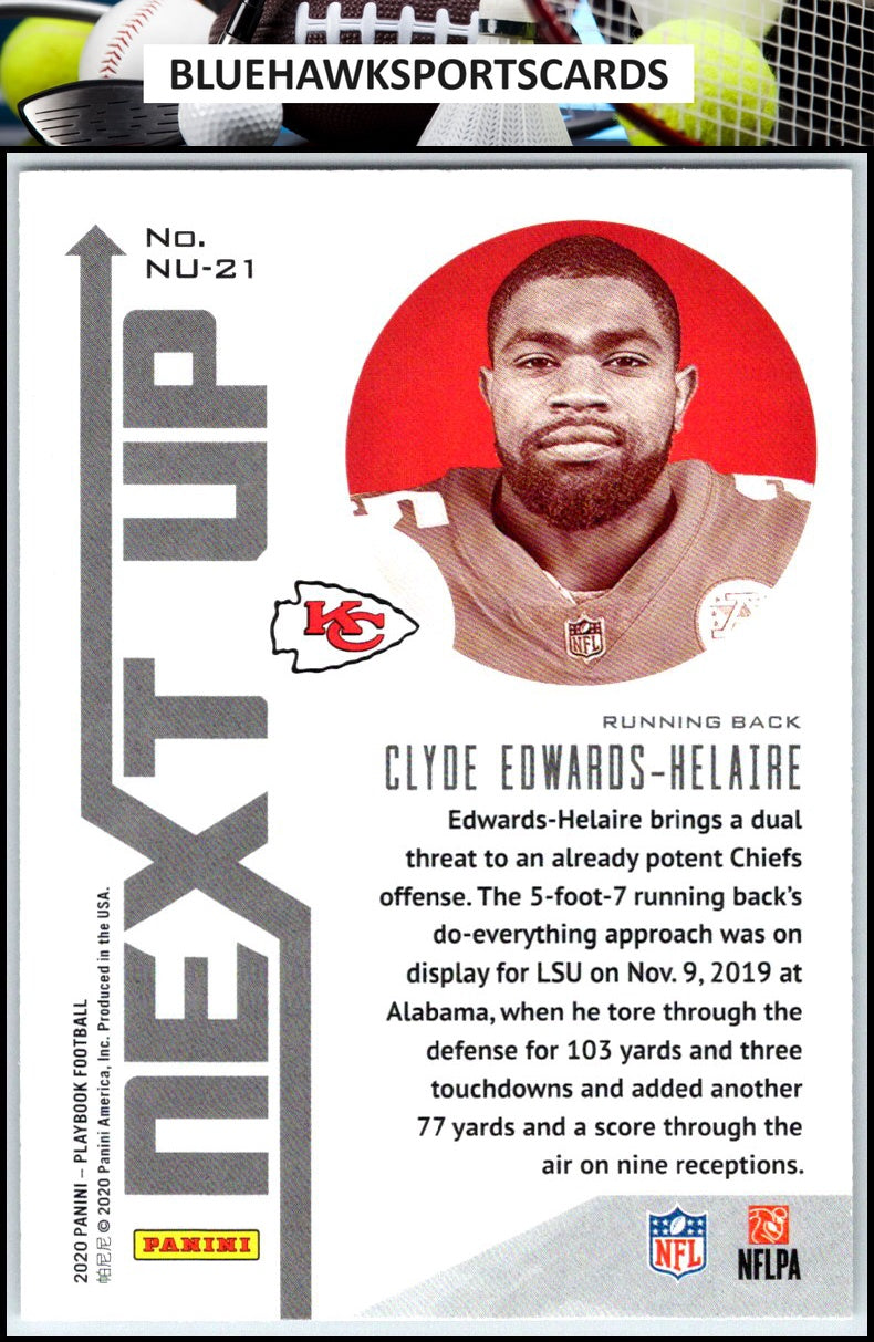 2020 Panini Playbook #NU-21 Clyde Edwards-Helaire Next Up