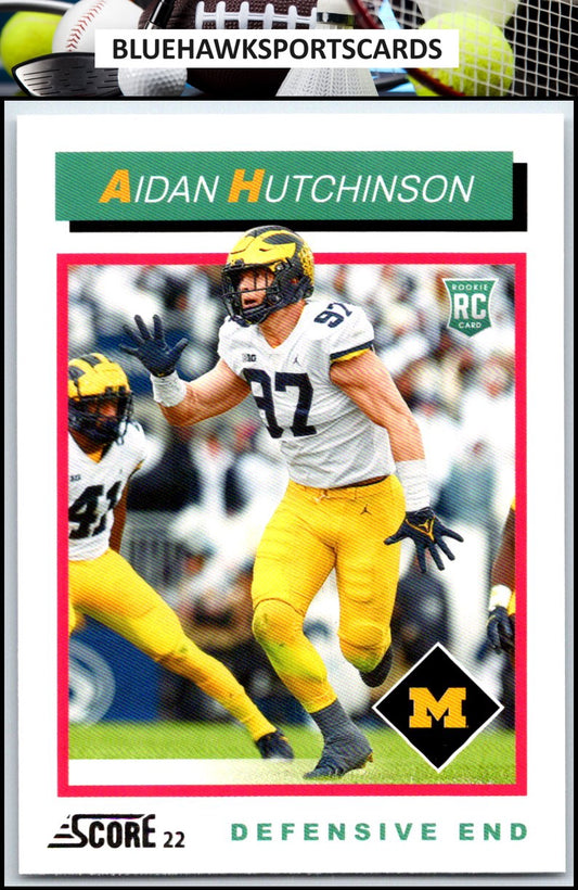 2022 Score #TB6 Aidan Hutchinson 1992 Throwback Rookie
