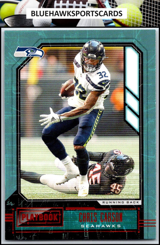 2020 Panini Playbook #98 Chris Carson Orange