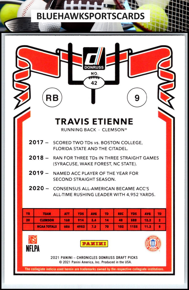 2021 Panini Chronicles Draft Picks #42 Travis Etienne