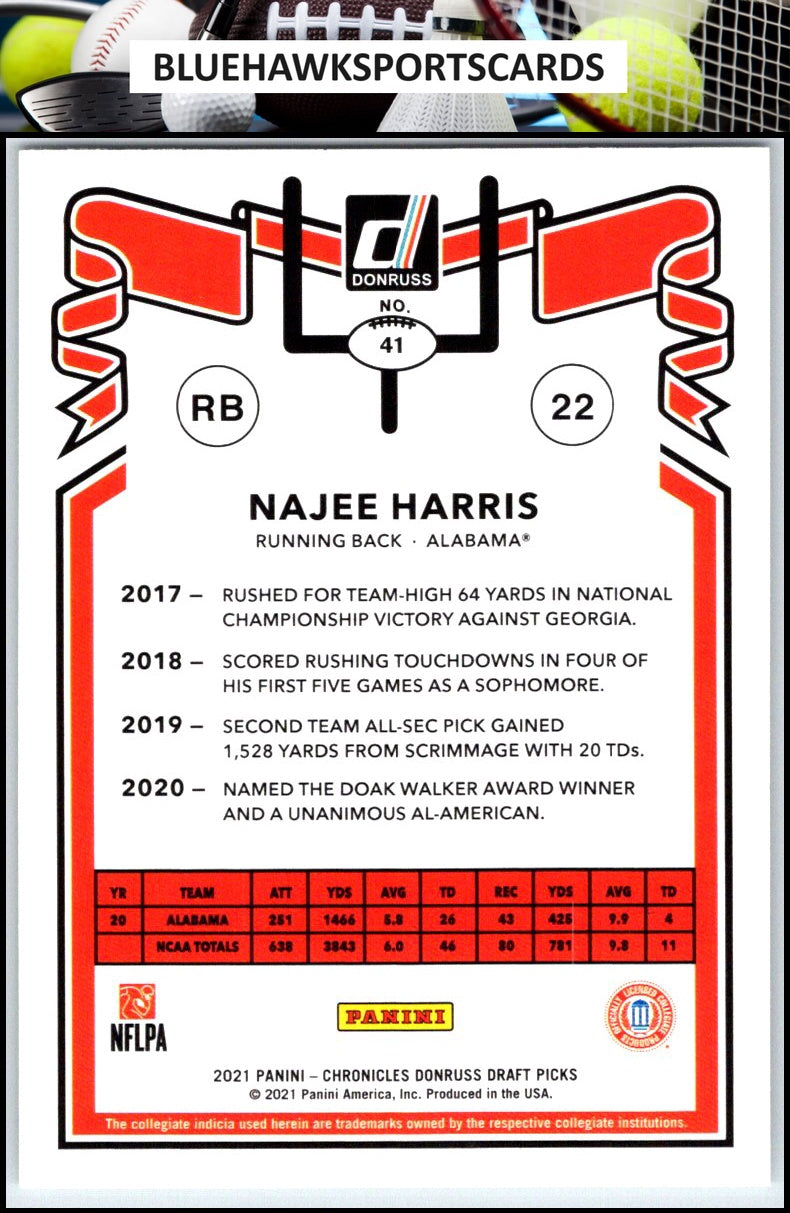 2021 Panini Chronicles Draft Picks #41 Najee Harris