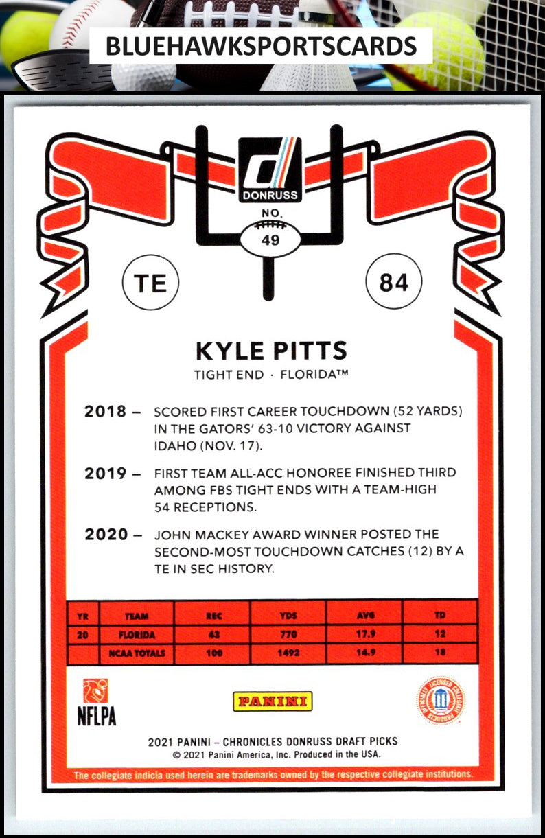 2021 Panini Chronicles Draft Picks #49 Kyle Pitts