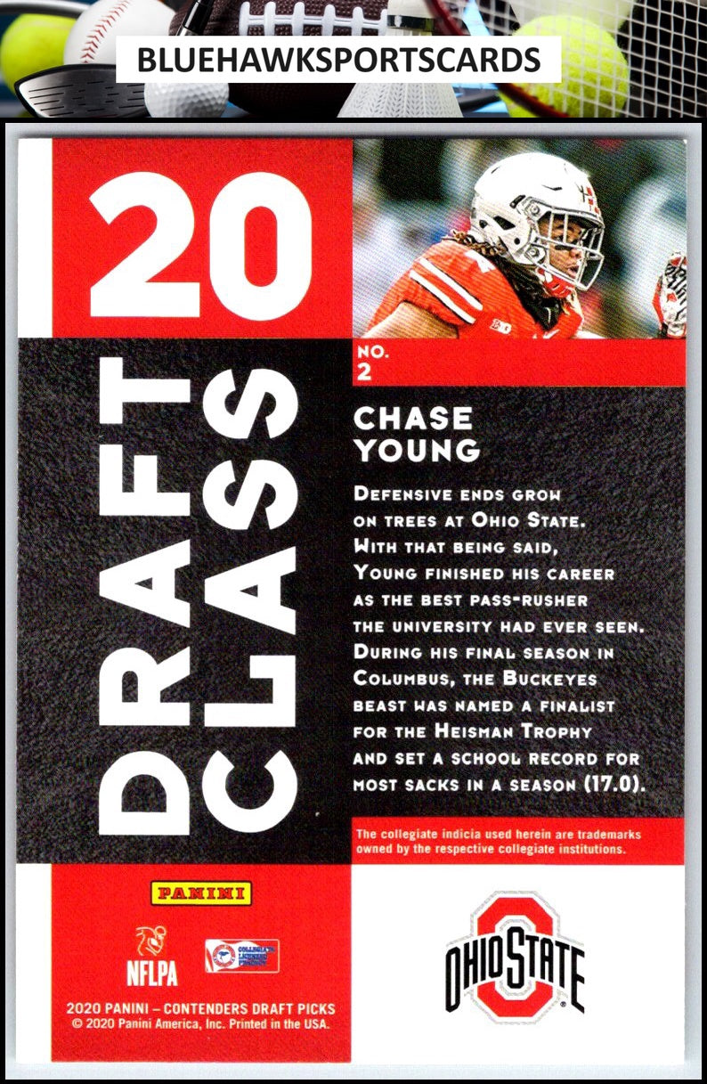 2020 Panini Contenders Draft Picks #2 Chase Young Draft Class