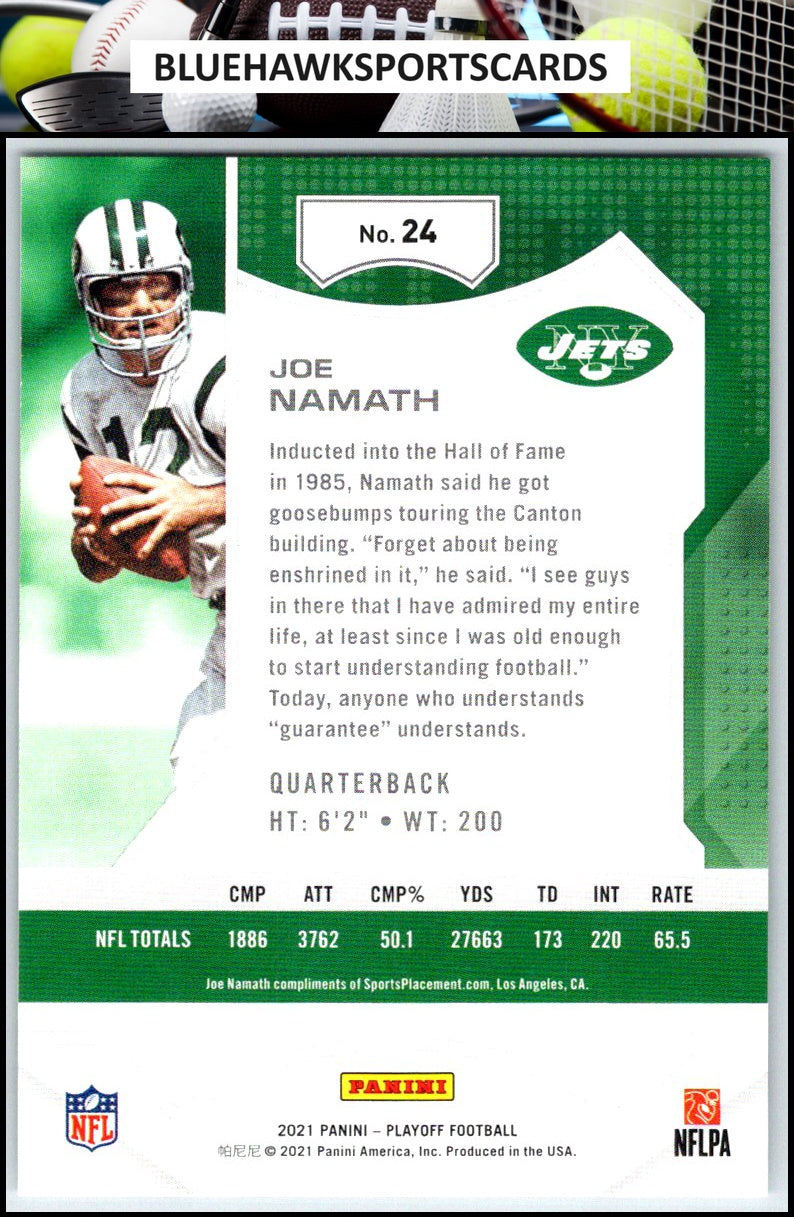 2021 Panini Playoff #24 Joe Namath