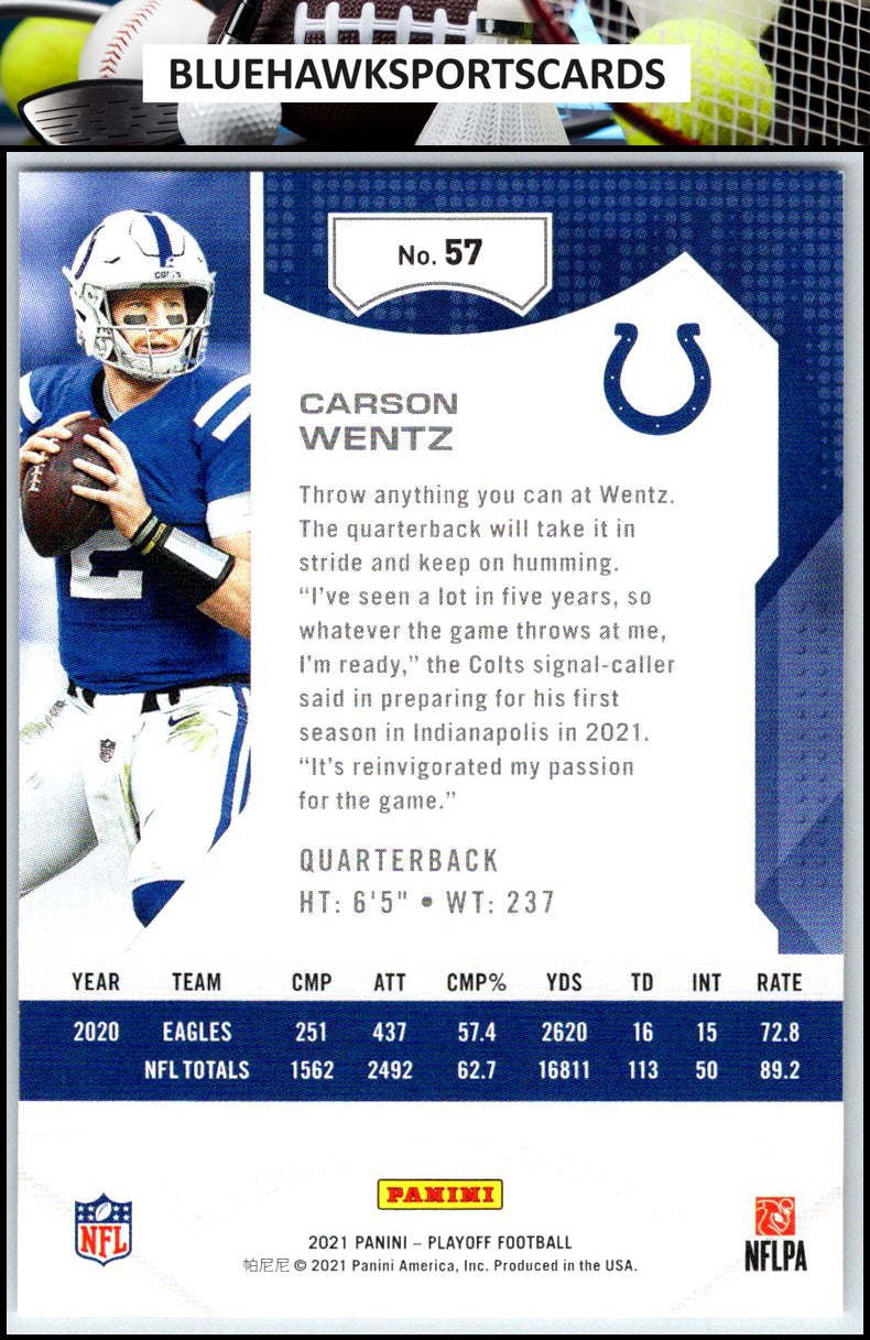 2021 Panini Playoff #57 Carson Wentz