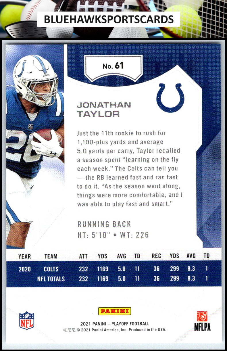 2021 Panini Playoff #61 Jonathan Taylor