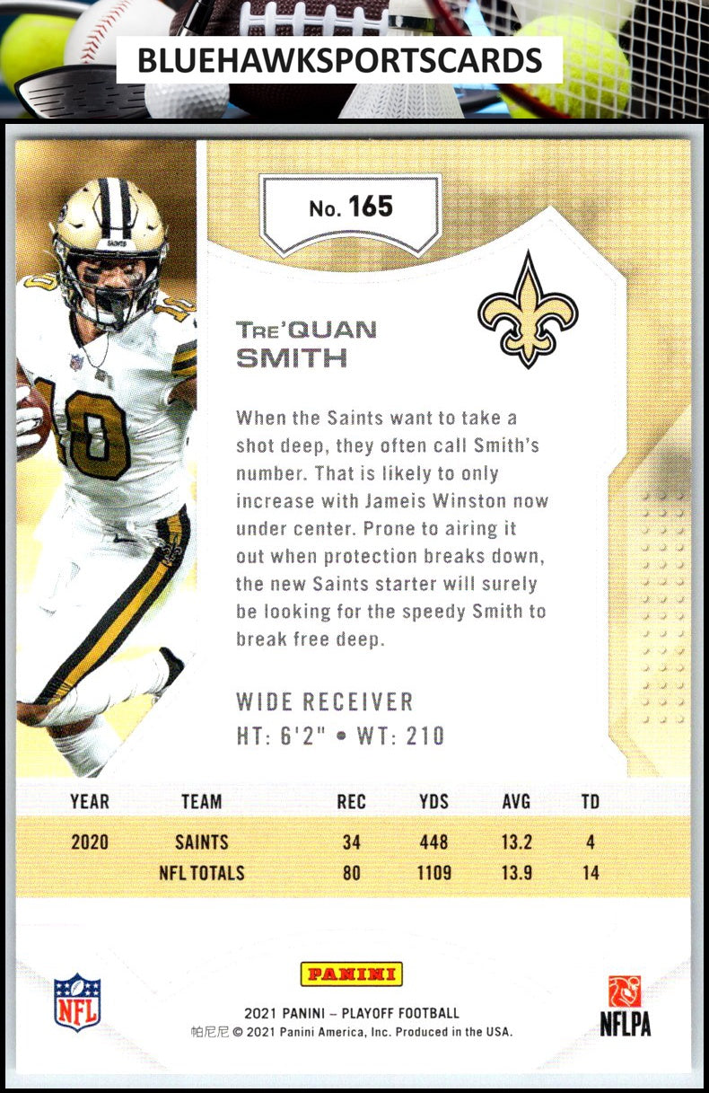 2021 Panini Playoff #165 Tre'Quan Smith