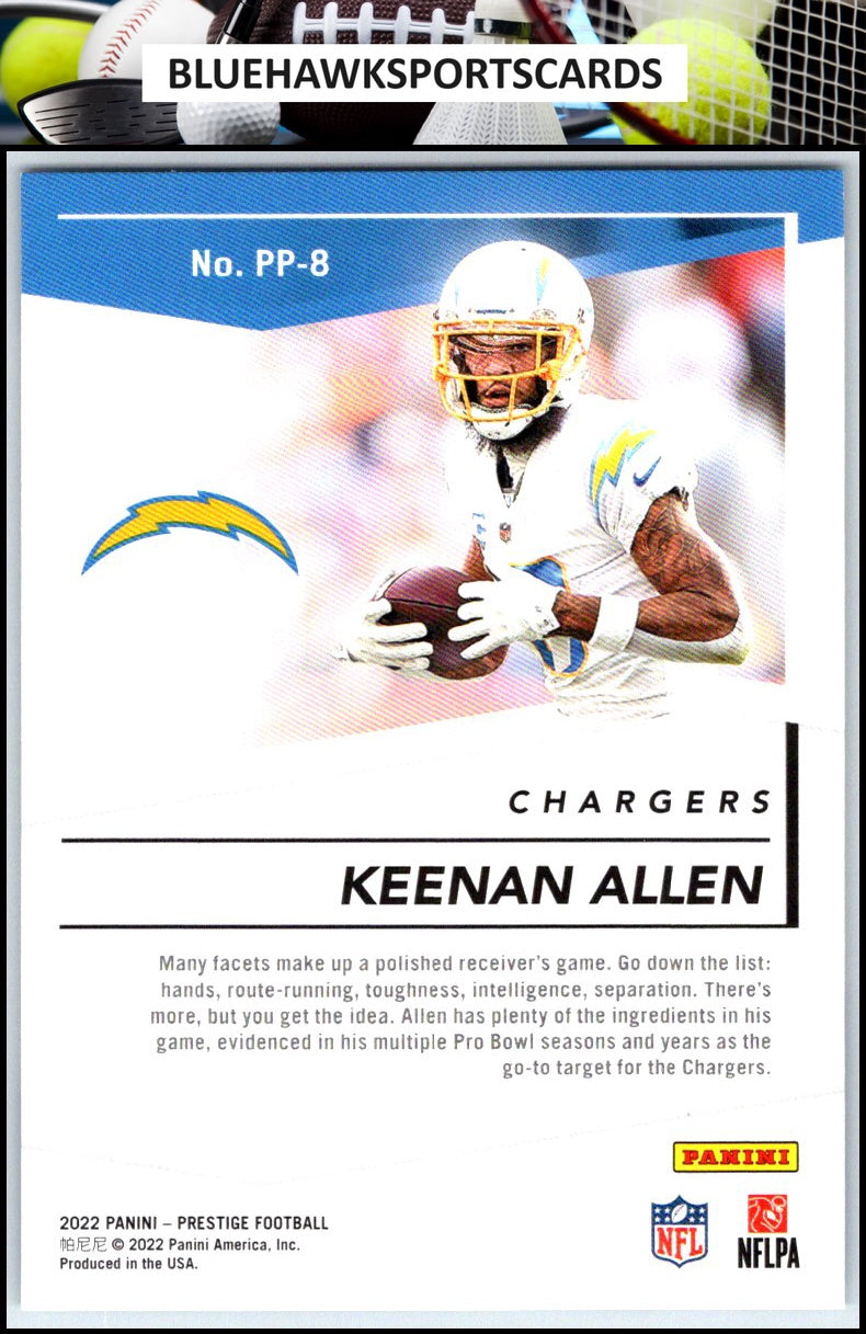 2022 Panini Prestige #PP-8 Keenan Allen Prestigious Pros