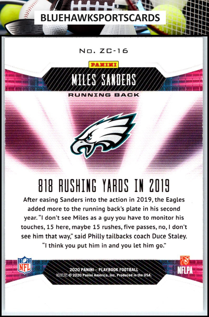 2020 Panini Playbook #ZC-16 Miles Sanders Zoning Commission