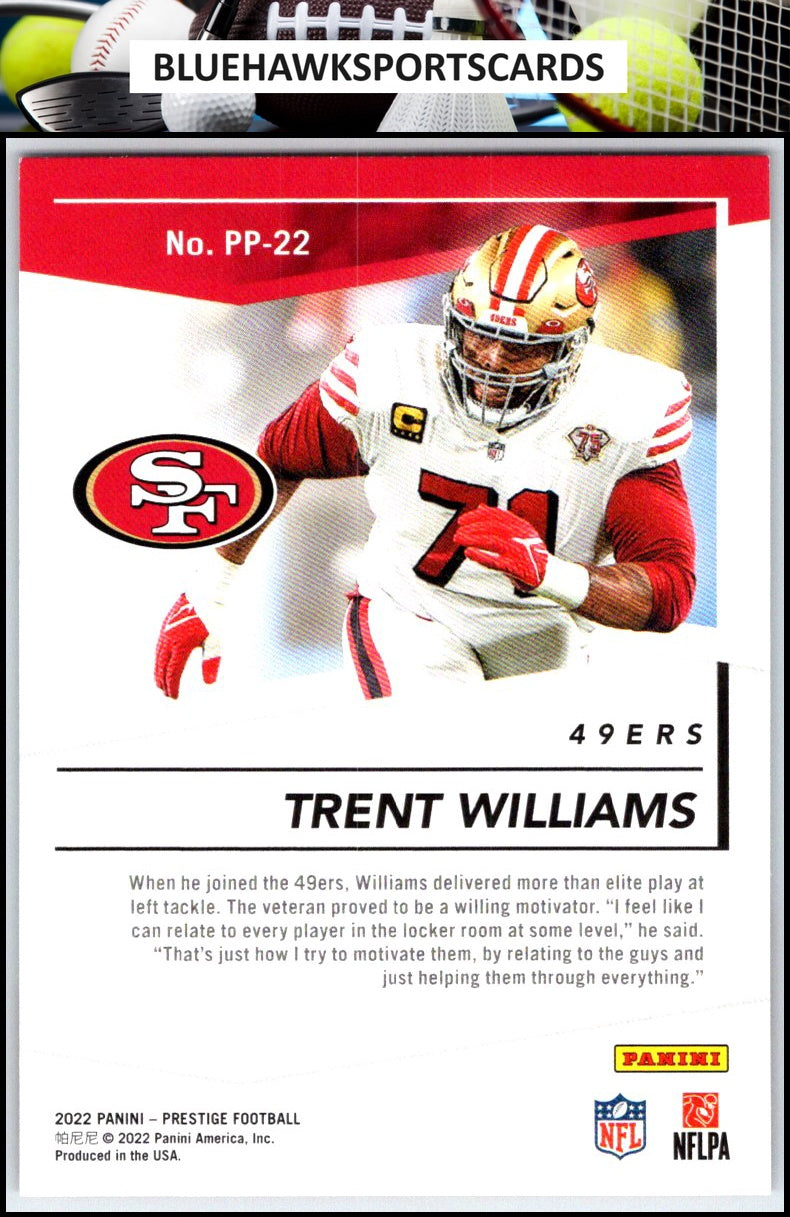 2022 Panini Prestige #PP-22 Trent Williams Prestigious Pros