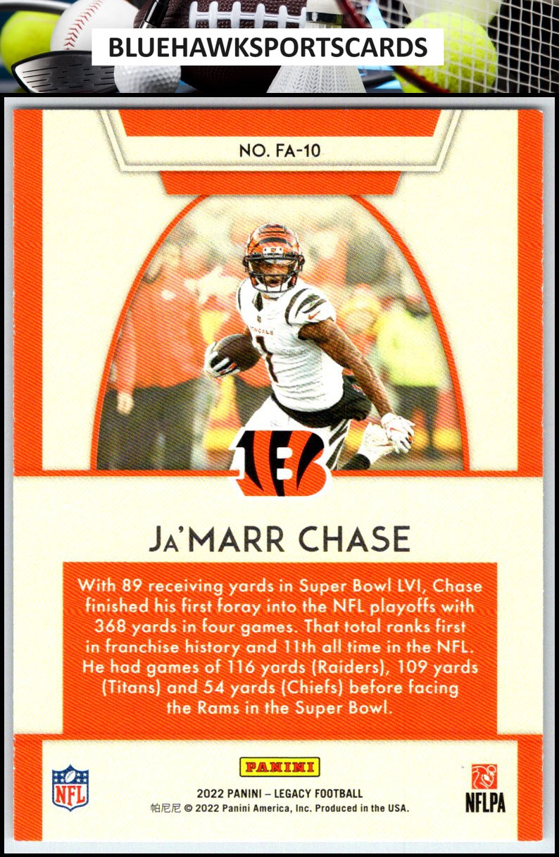2022 Panini Legacy #FA-10 Ja'Marr Chase For the Ages
