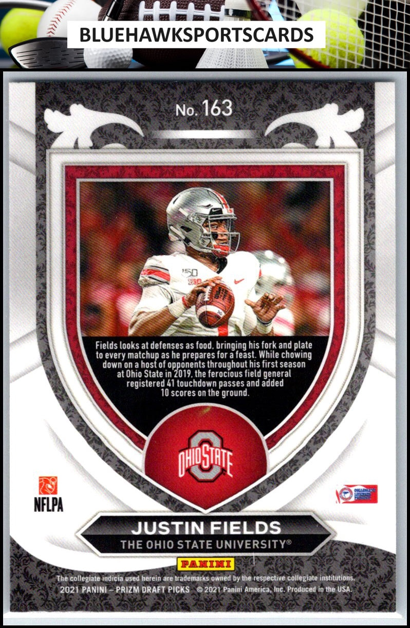 2021 Panini Prizm Draft Picks Collegiate #163 Justin Fields