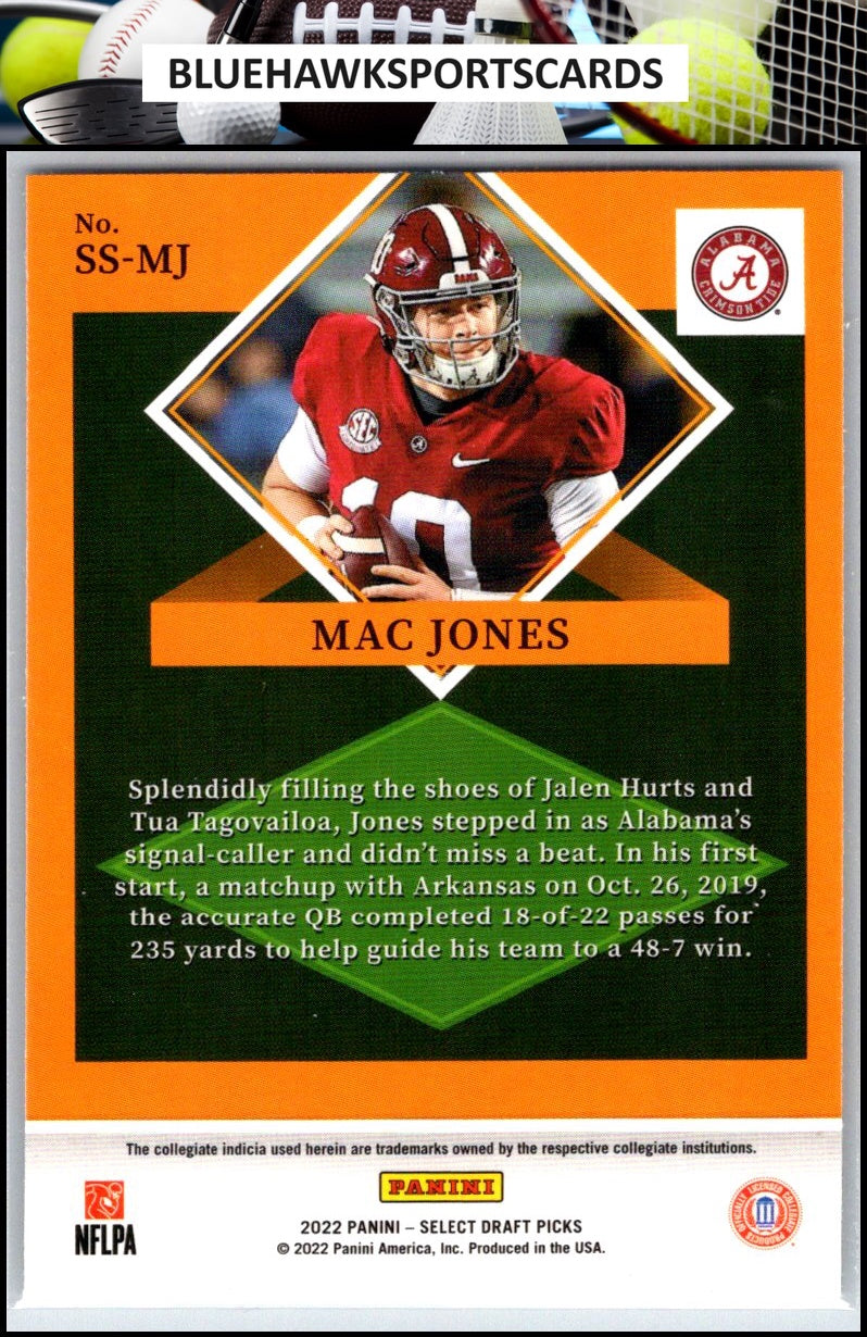 2022 Panini Select Draft Picks #SS-MJ Mac Jones Select Stars