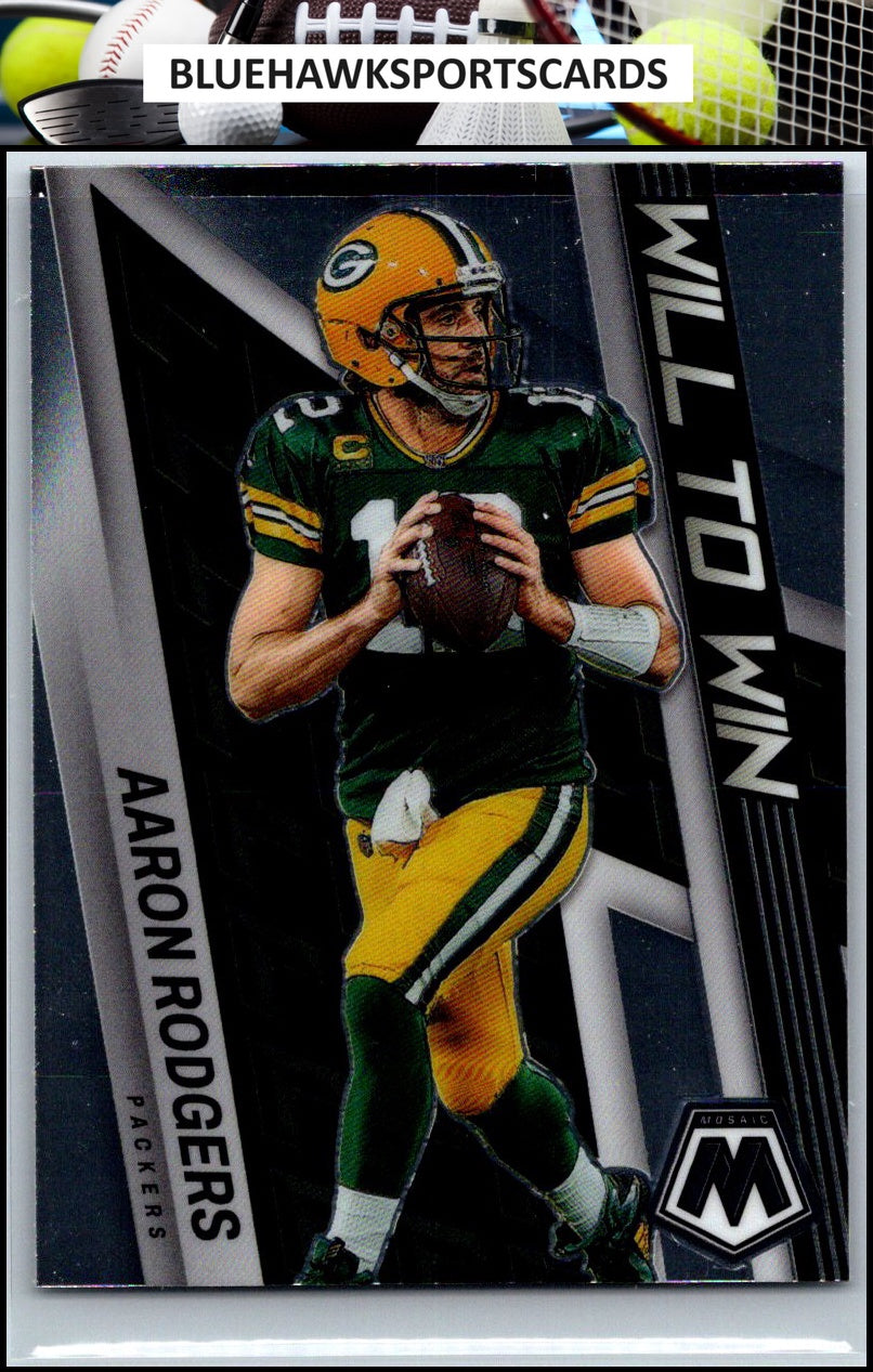 2022 Panini Mosaic #WW-1 Aaron Rodgers Will to Win