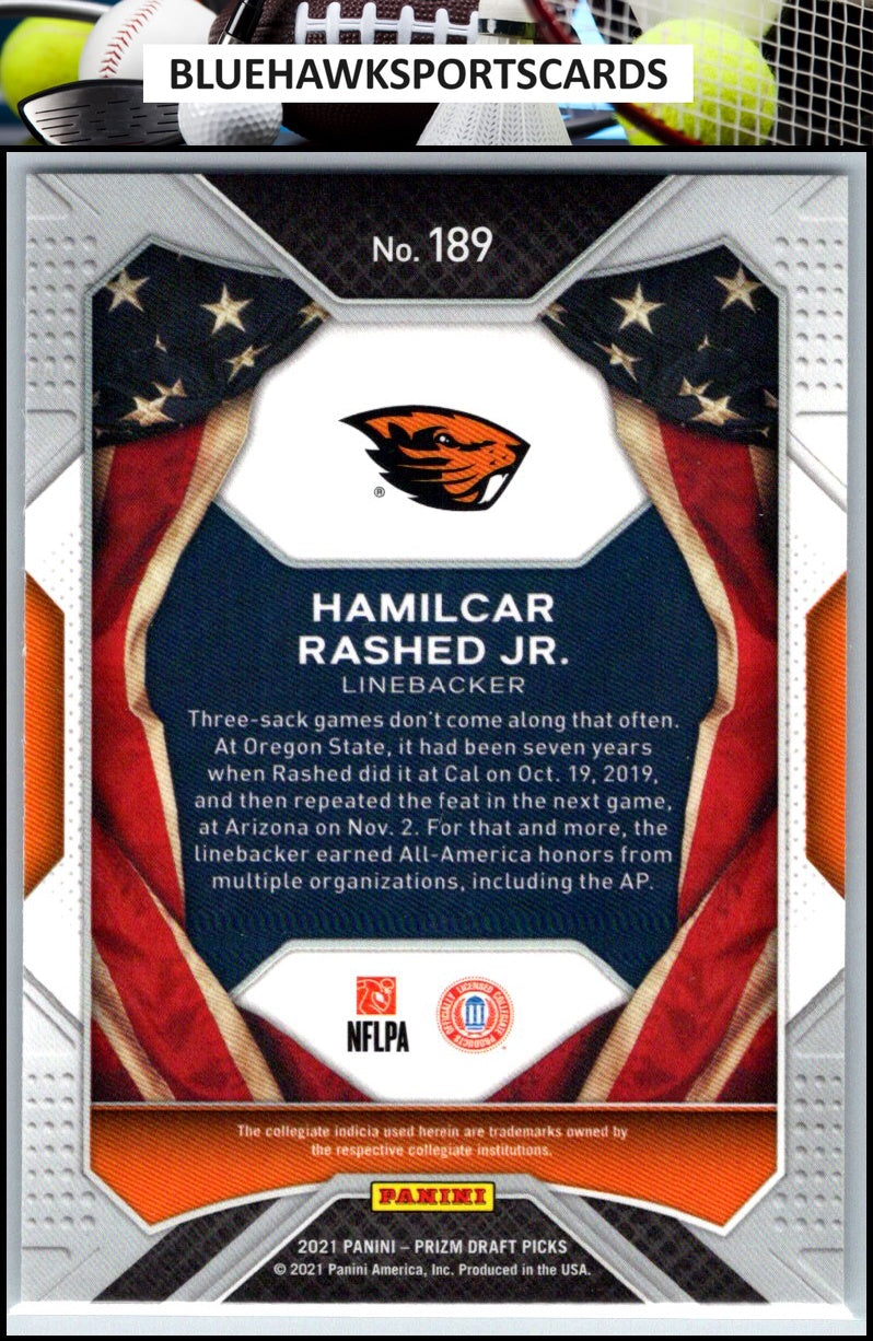 2021 Panini Prizm Draft Picks Collegiate #189 Hamilcar Rashed Jr.