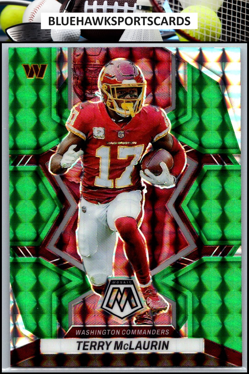 2022 Panini Mosaic #197 Terry McLaurin Mosaic Green