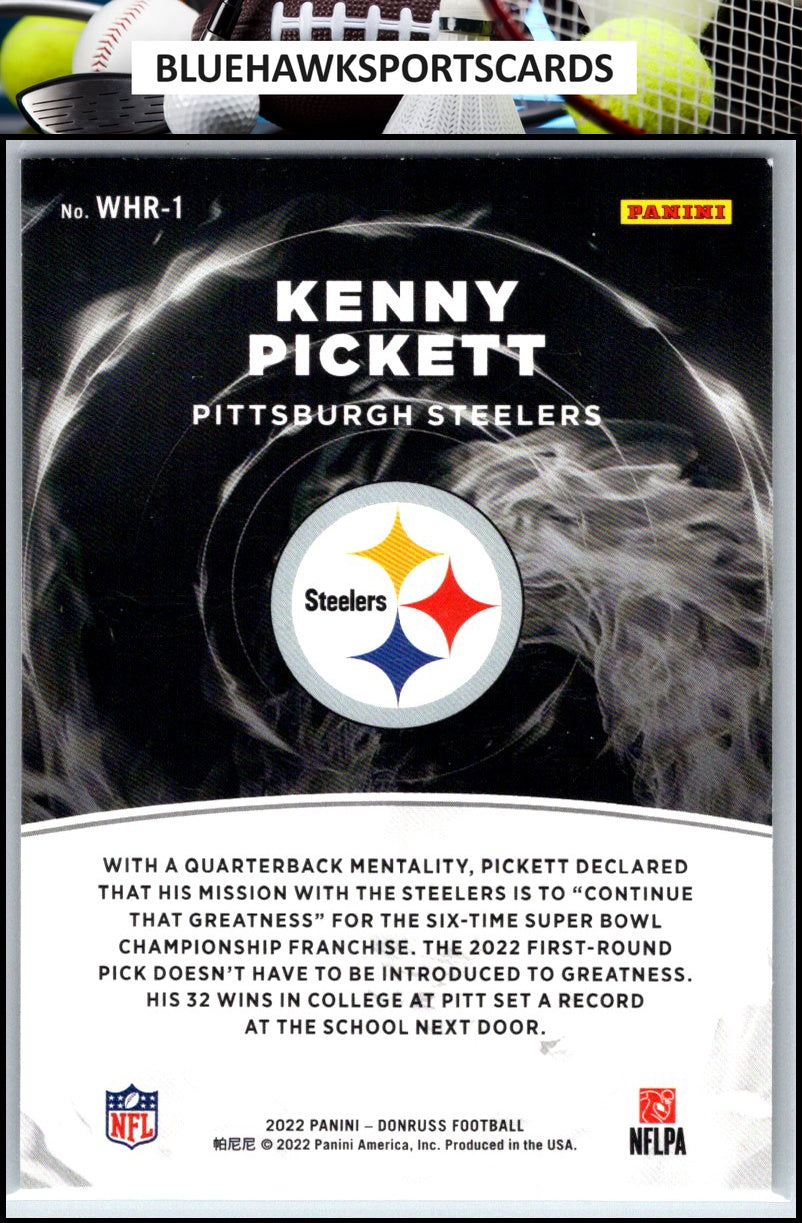 2022 Donruss #WHR-1 Kenny Pickett White Hot Rookies