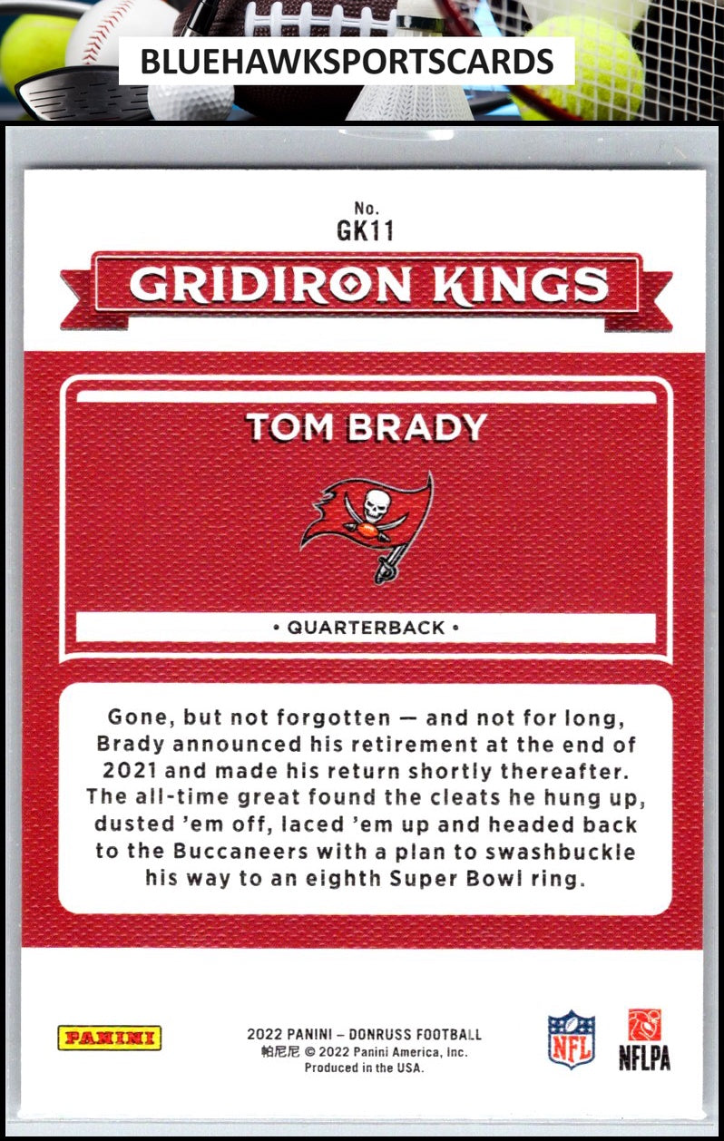 2022 Donruss #GK11 Tom Brady Gridiron Kings