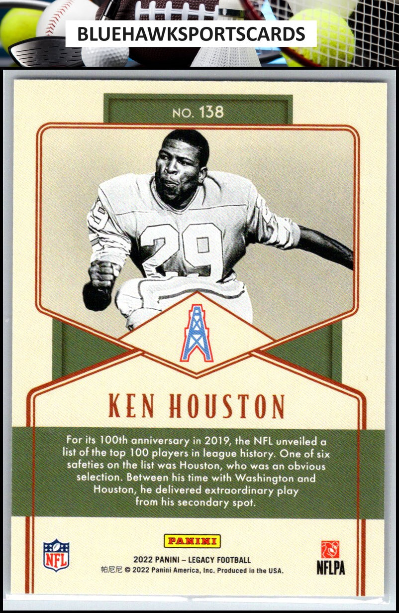 2022 Panini Legacy #138 Ken Houston Red #/299