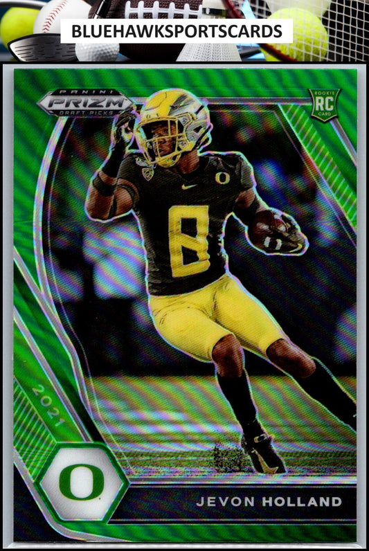 2021 Panini Prizm Draft Picks Collegiate #149 Jevon Holland Green