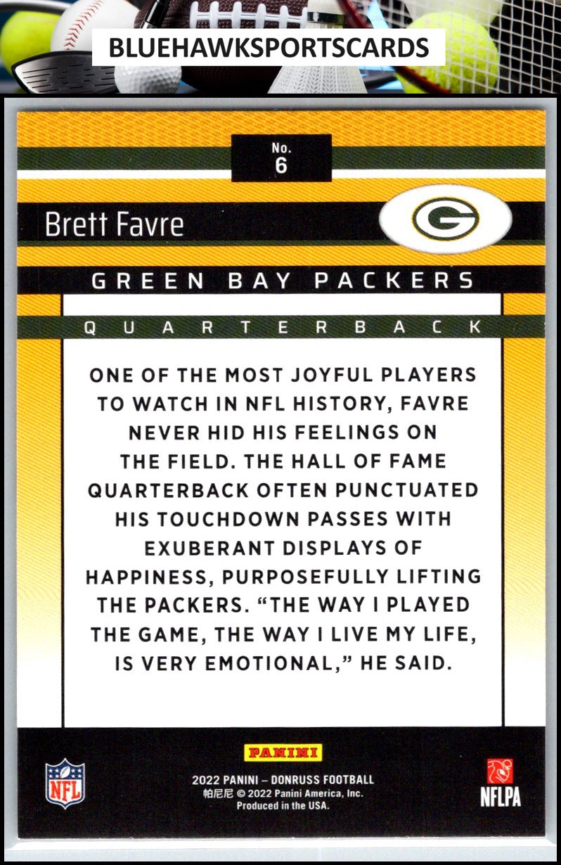 2022 Donruss #6 Brett Favre Retro 2002