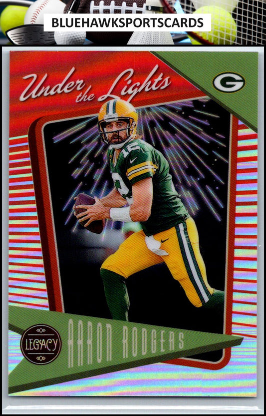 2022 Panini Legacy #UL-25 Aaron Rodgers Under the Lights Orange #/149
