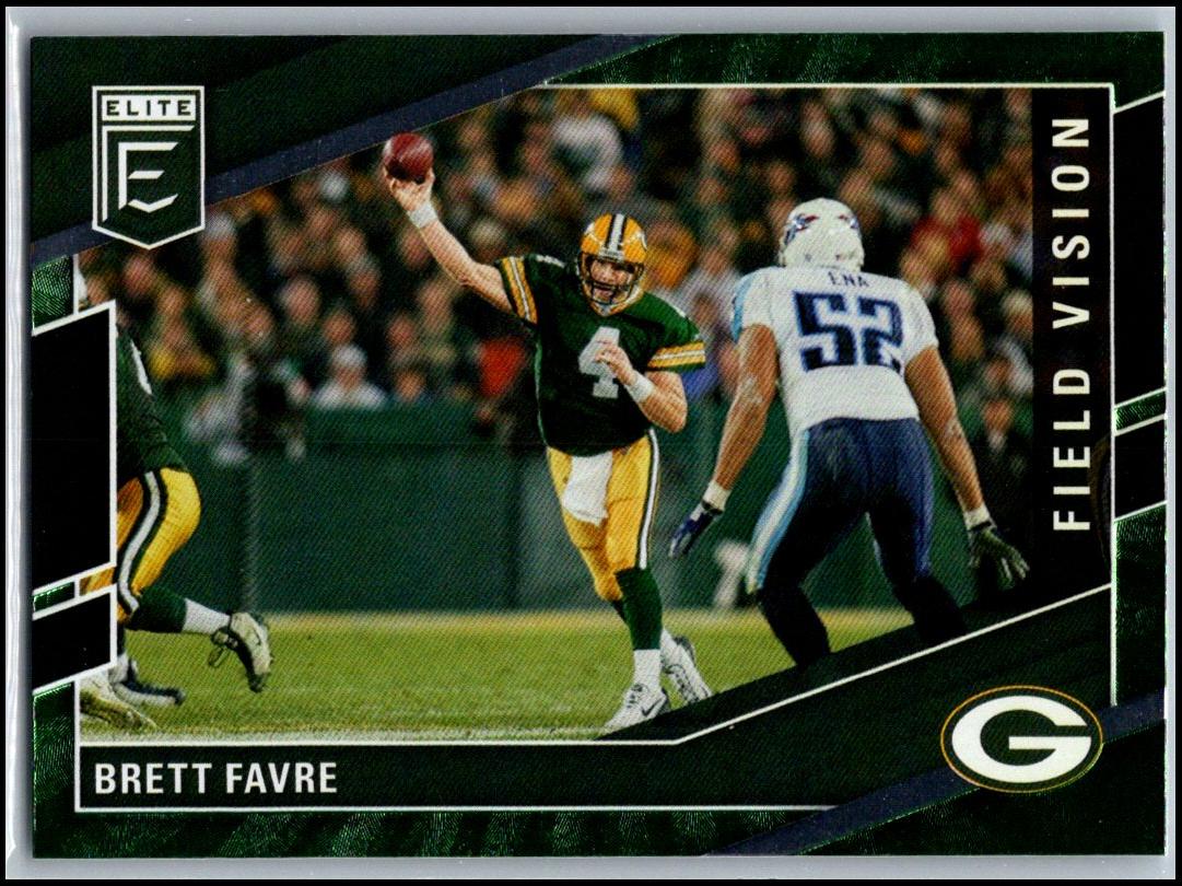 2022 Donruss Elite #FV7 Brett Favre Field Vision Green