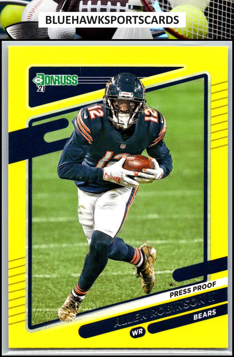 2021 Donruss #207 Allen Robinson II Press Proof Yellow