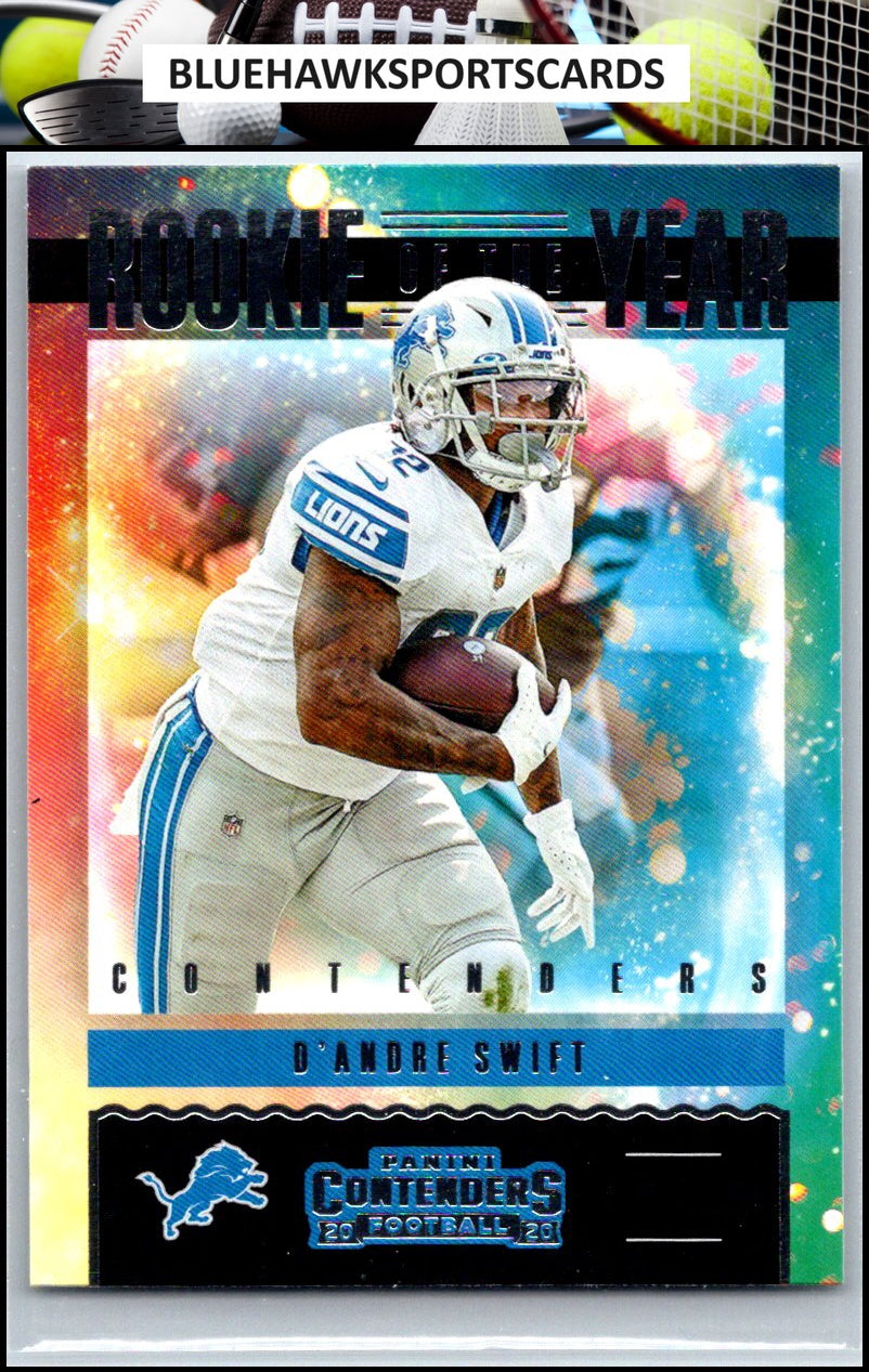2020 Panini Contenders #RY-DAS D'Andre Swift Rookie of the Year Contenders