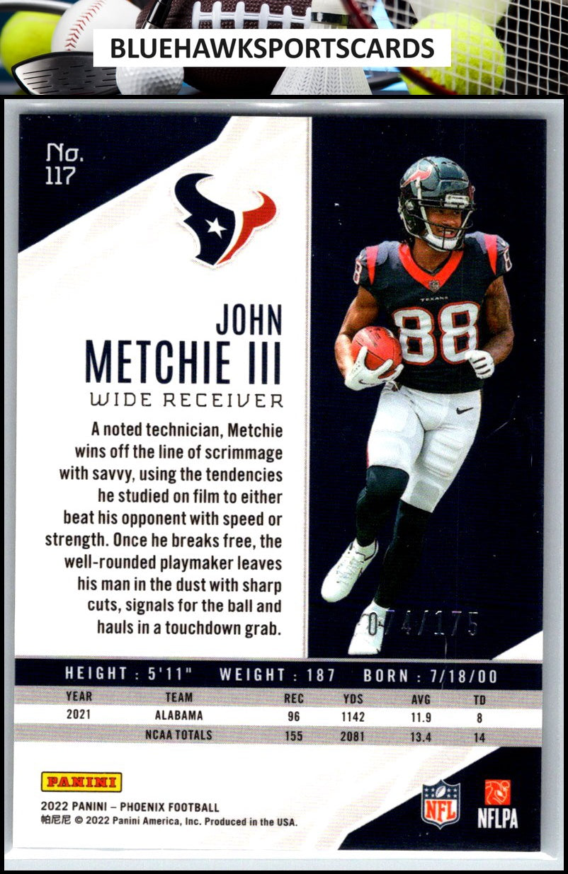 2022 Panini Phoenix #117 John Metchie III Lava #/175