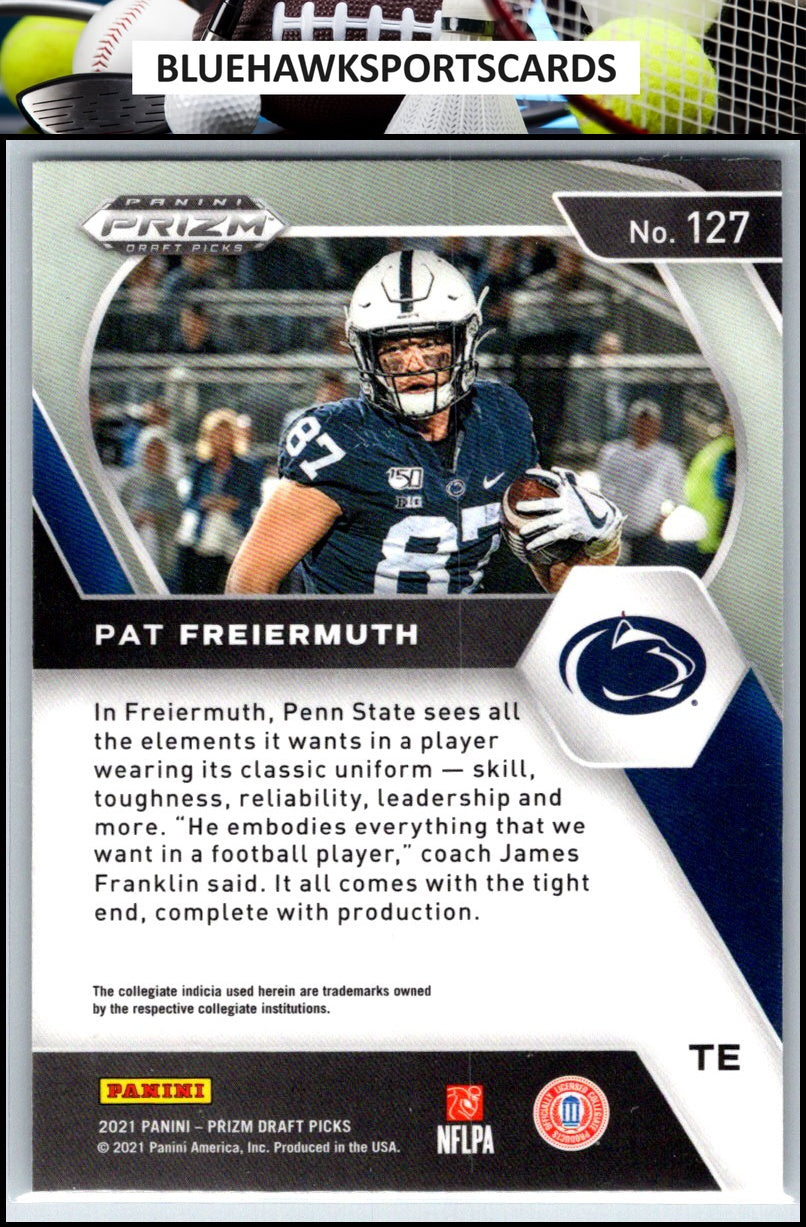 2021 Panini Prizm Draft Picks Collegiate #127 Pat Freiermuth