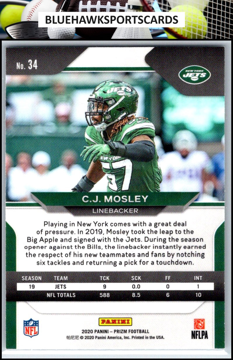 2020 Panini Prizm #34 C.J. Mosley