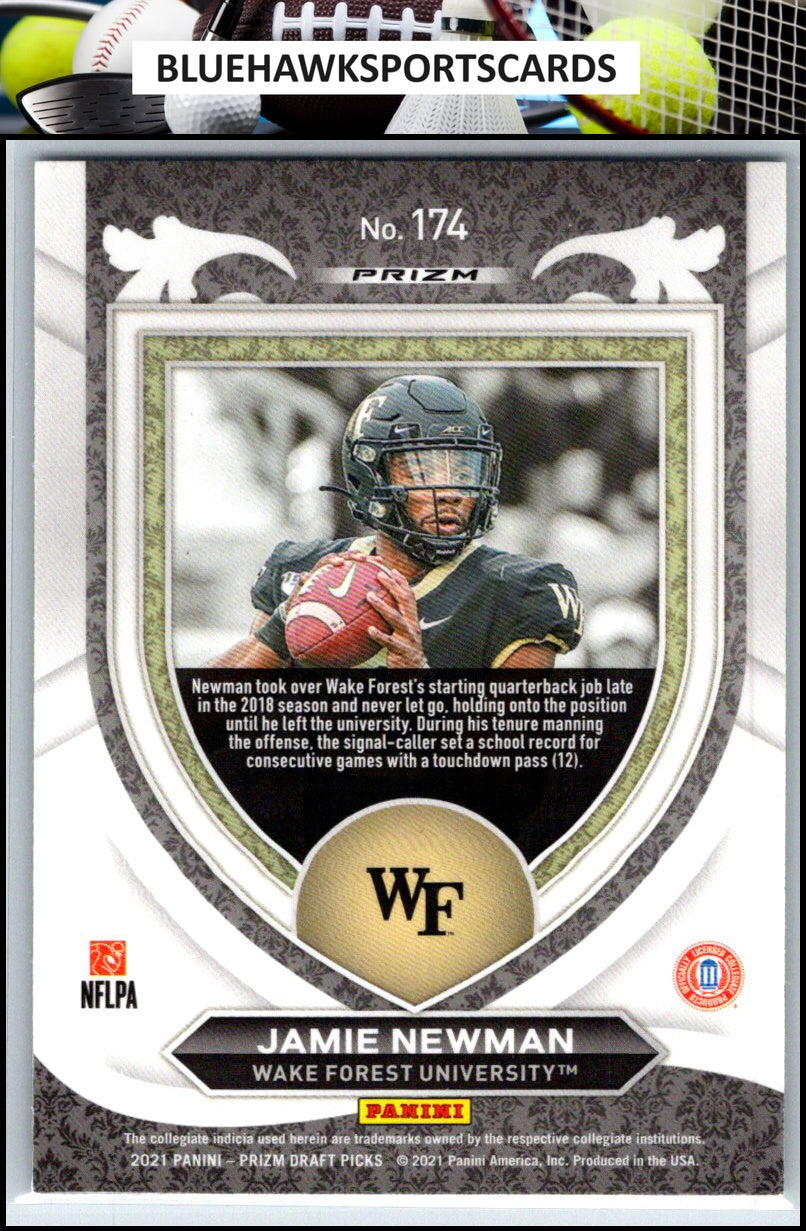 2021 Panini Prizm Draft Picks Collegiate #174 Jamie Newman Green