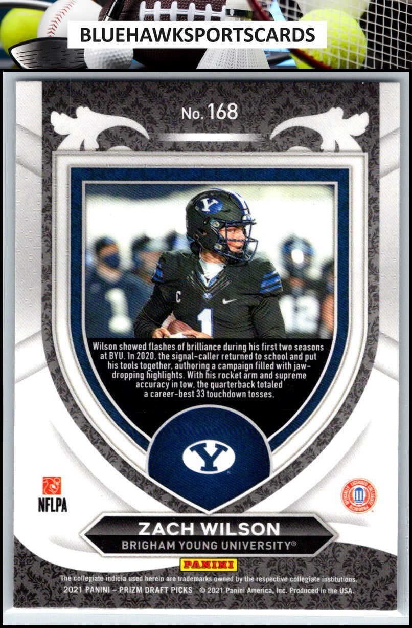 2021 Panini Prizm Draft Picks Collegiate #168 Zach Wilson