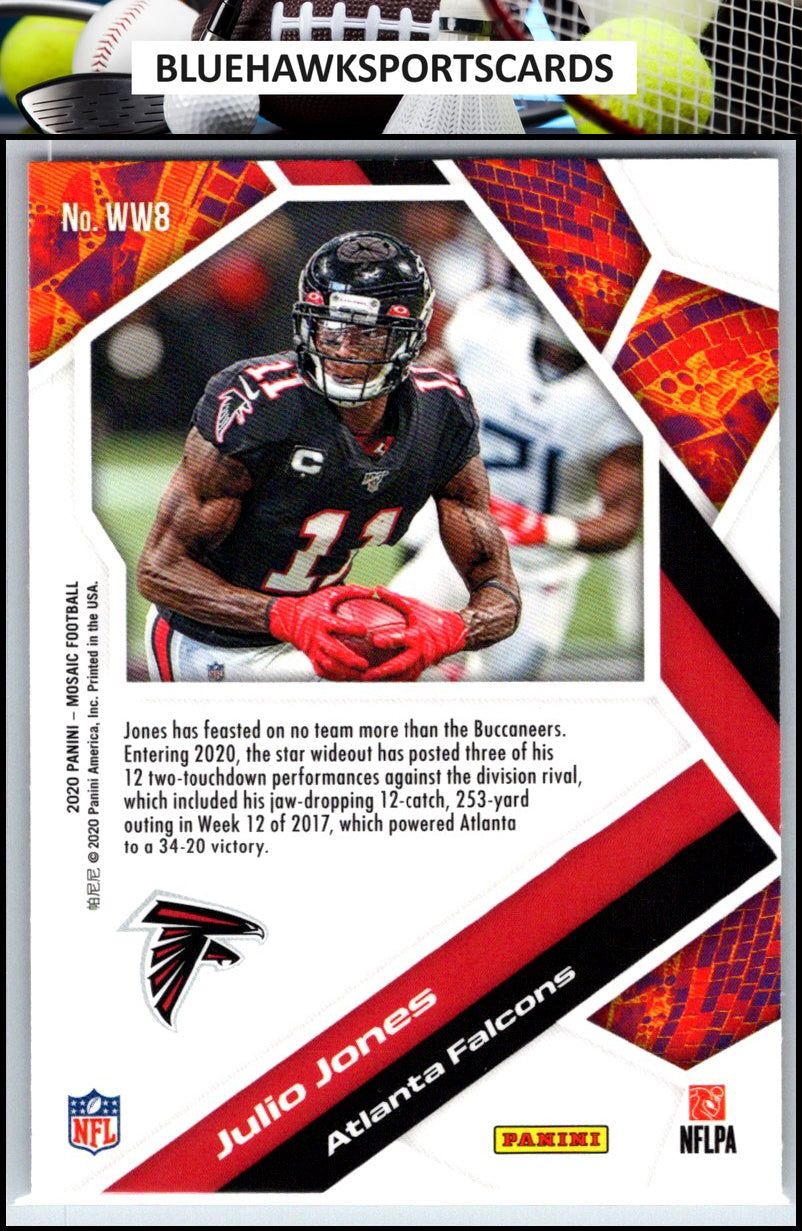 2020 Panini Mosaic #WW8 Julio Jones Will to Win