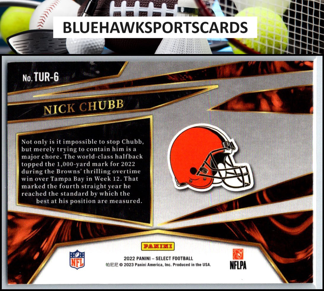 2022 Panini Select #TUR-6 Nick Chubb Turbocharged