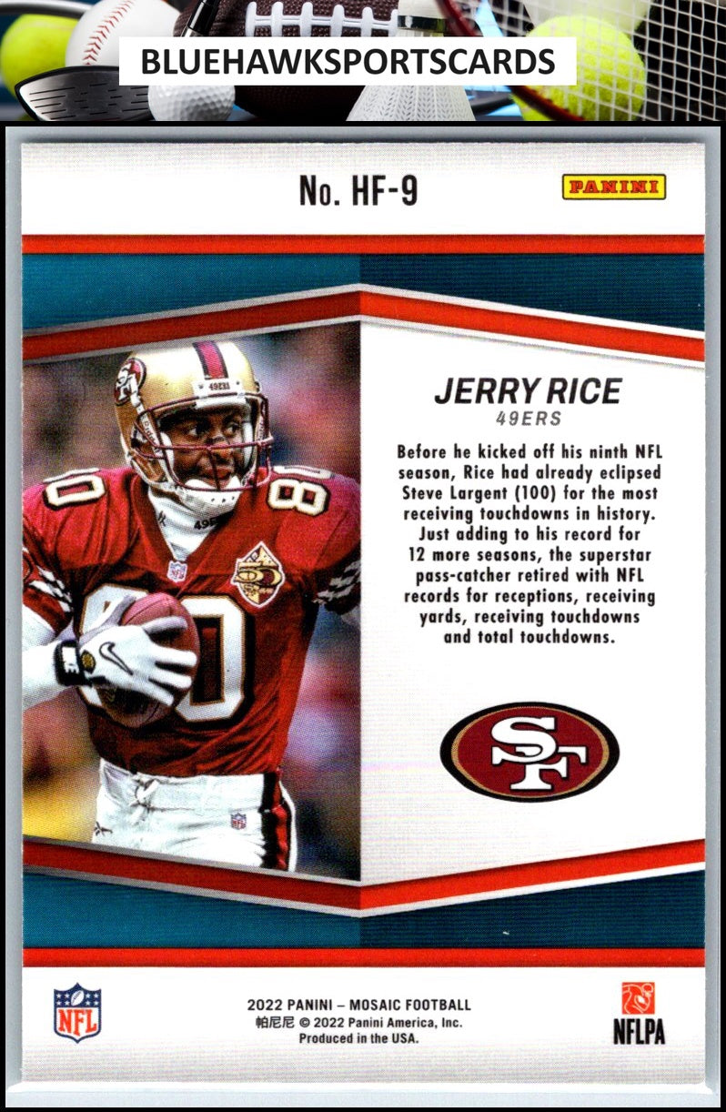 2022 Panini Mosaic #HF-9 Jerry Rice HoloFame