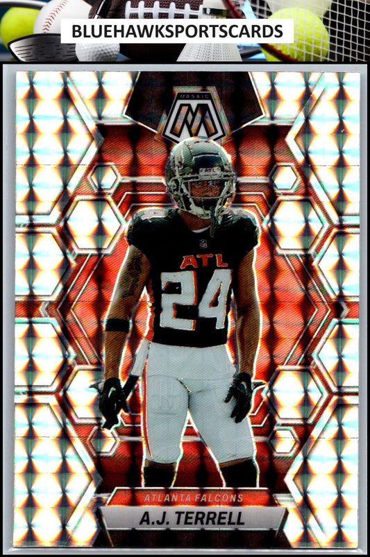 2023 Panini Mosaic #10 A.J. Terrell Silver No Huddle Mosaic