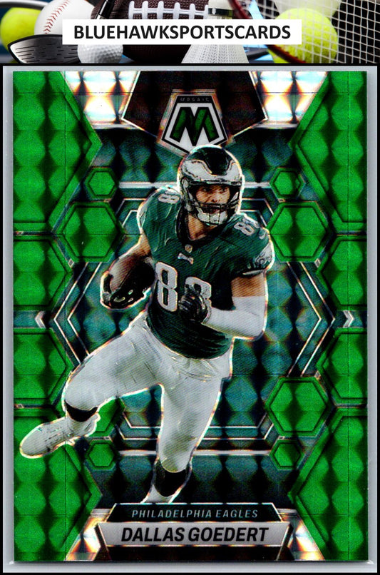 2023 Panini Mosaic #195 Dallas Goedert Green Mosaic