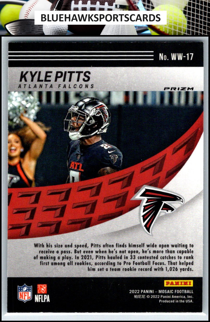 2022 Panini Mosaic #WW-17 Kyle Pitts Will to Win Mosaic Green