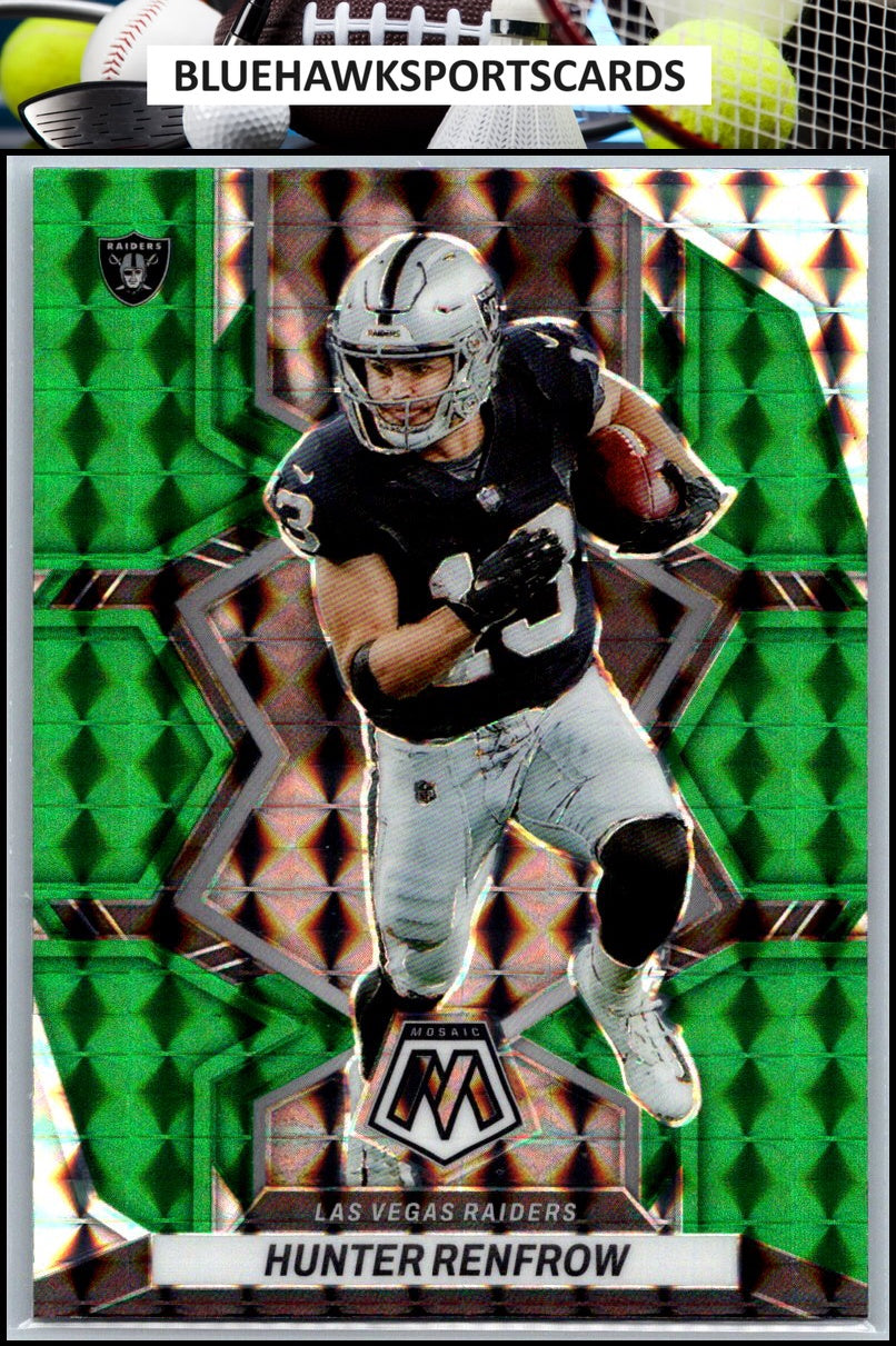 2022 Panini Mosaic #118 Hunter Renfrow Mosaic Green