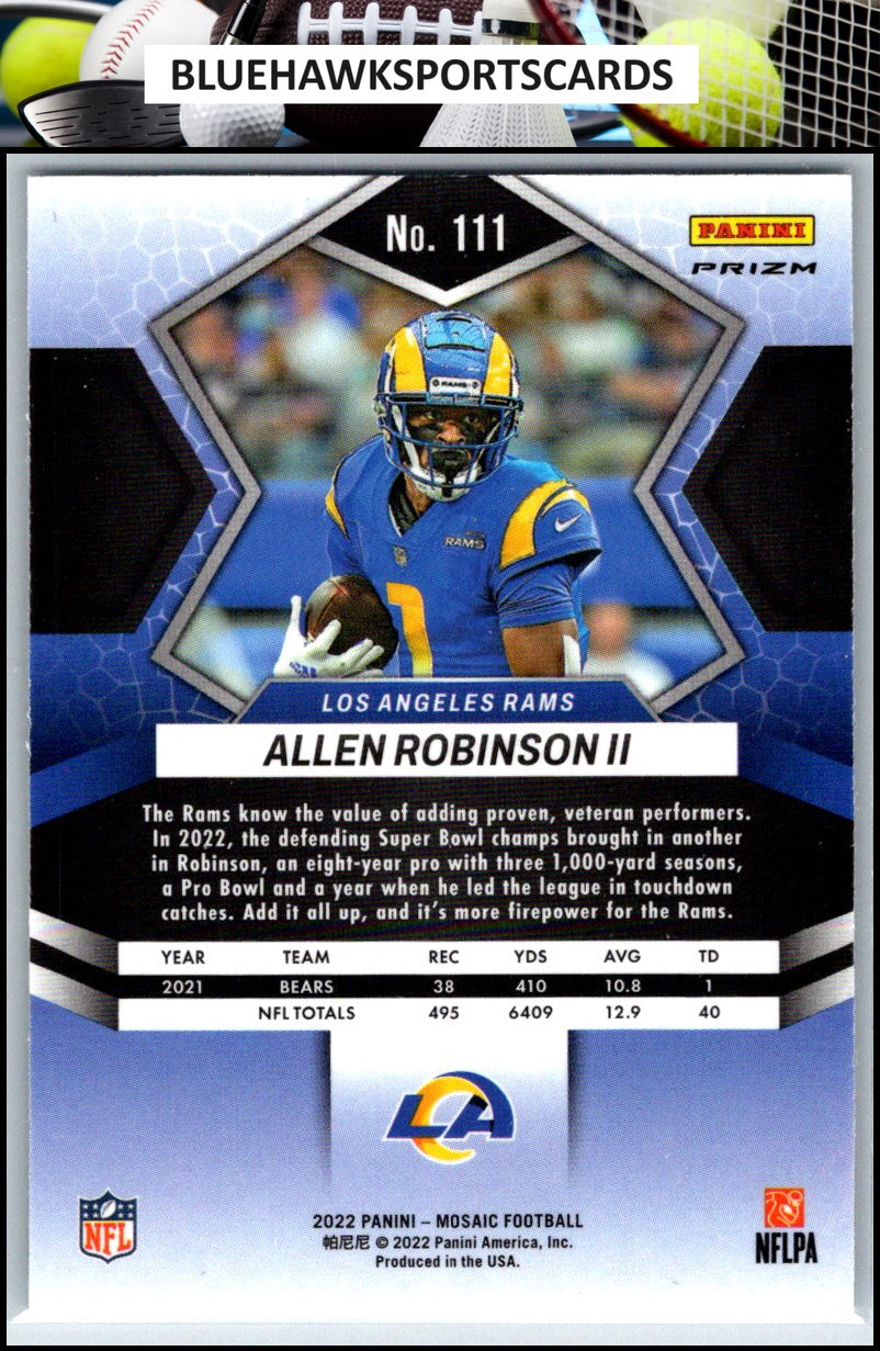 2022 Panini Mosaic #111 Allen Robinson II Mosaic Green